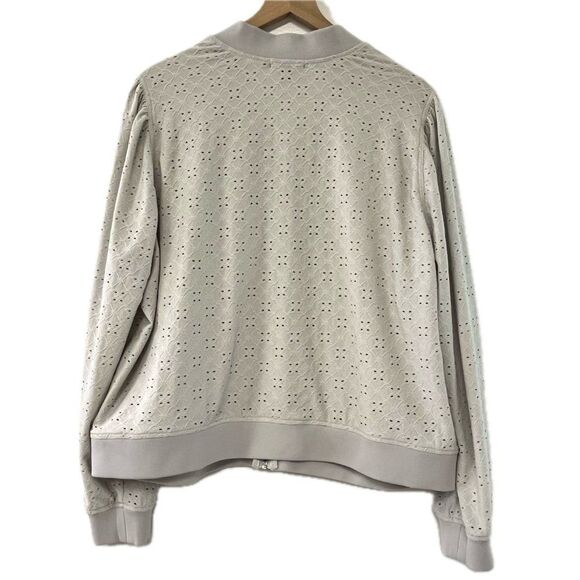 New Torrid Grey Eyelet Zip Up Jacket - Size 2X - Picture 5 of 5